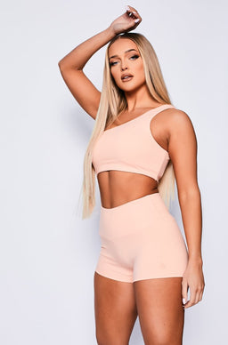 Ryderwear Peach Adapt One Shoulder Sports Bra