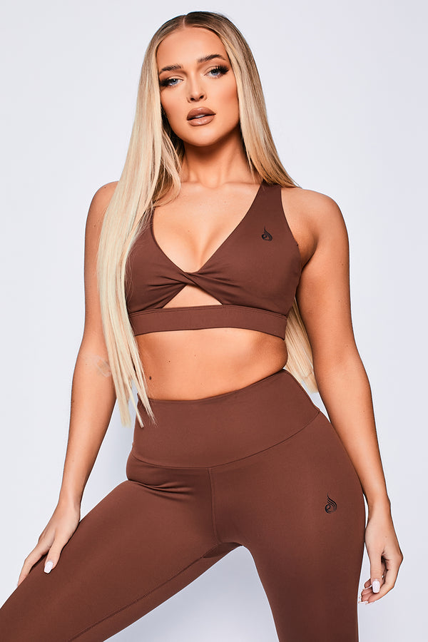 Ryderwear Chocolate Adapt Twist Sports Bra
