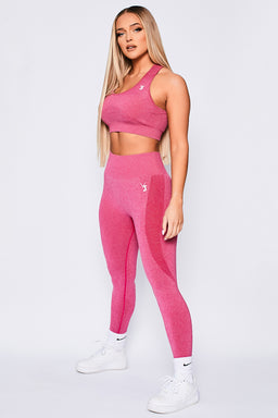 V3 Pink Berry Marl Uplift Seamless Leggings