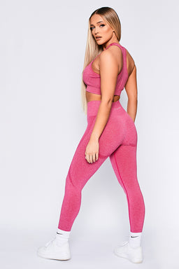 V3 Pink Berry Marl Uplift Seamless Leggings