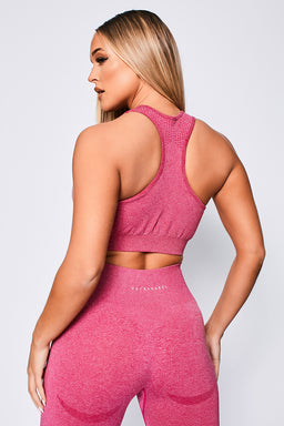 V3 Pink Berry Marl Uplift Seamless Sports Bra