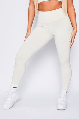Ryderwear Ivory Off  White Adapt High Waisted Scrunch Leggings