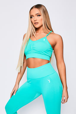 Teal Define Seamless Scrunch Leggings