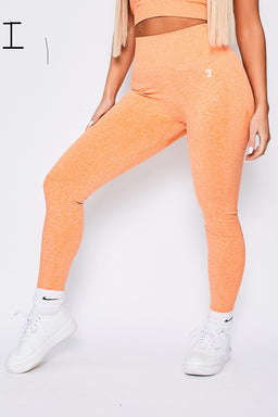 V3 Orange Marl Define Seamless Scrunch Leggings