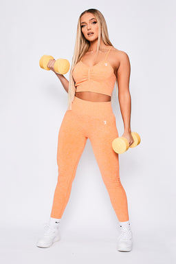 V3 Orange Marl Define Seamless Scrunch Leggings
