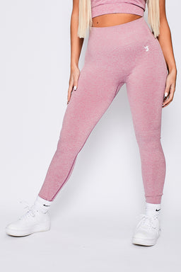 V3 Pink Marl Define Seamless Scrunch Leggings