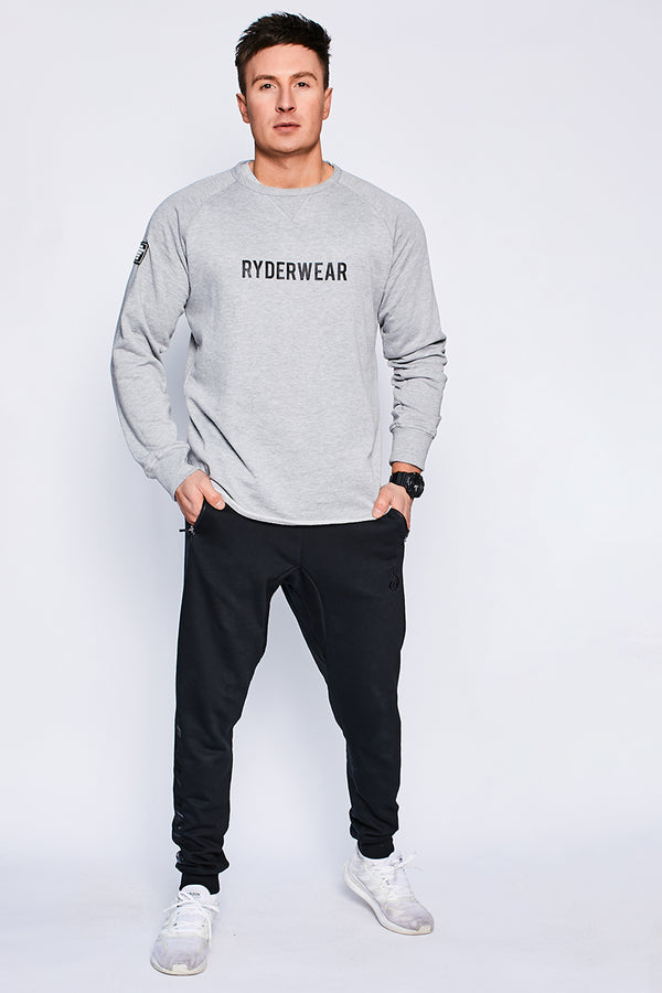 Ryderwear Grey Marl Athletic Crew Neck Sweater
