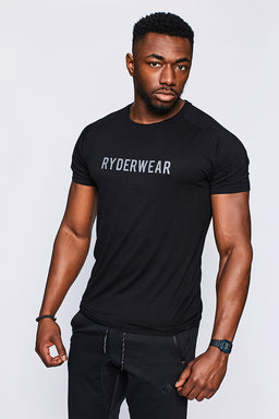 Ryderwear Black Cotton Active T-Shirt