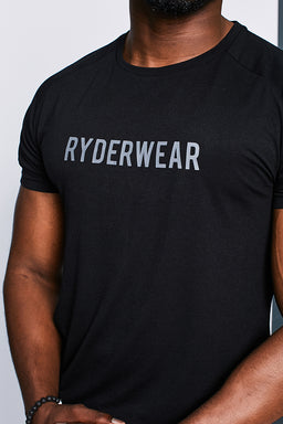 Ryderwear Black Cotton Active T-Shirt