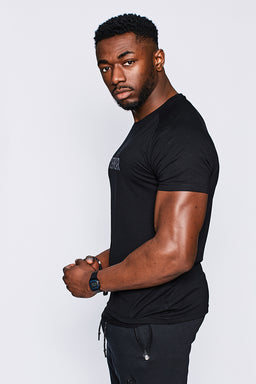 Ryderwear Black Cotton Active T-Shirt