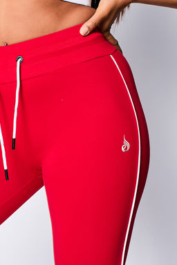 Ryderwear Red High Waisted Track Leggings