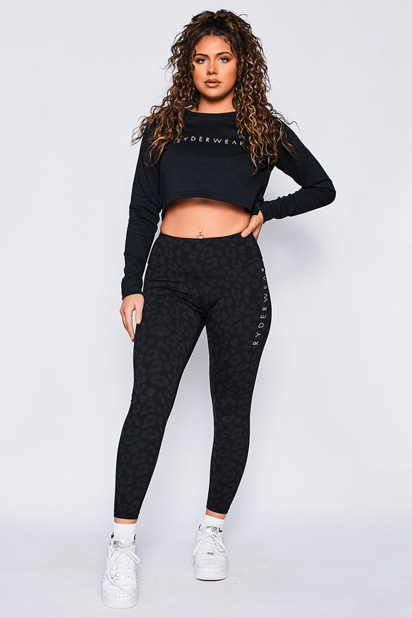 Ryderwear Black Staples Cropped Sweater