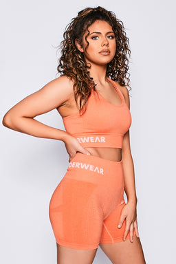 Ryderwear Orange Marl Seamless Staples Shorts