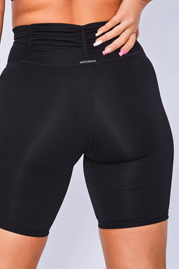 Body Language Black Onyx Scrunchy Biker Shorts