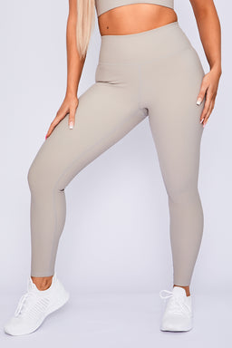 Body Language Beige Stone Rib Hailey Leggings