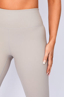 Body Language Beige Stone Rib Hailey Leggings