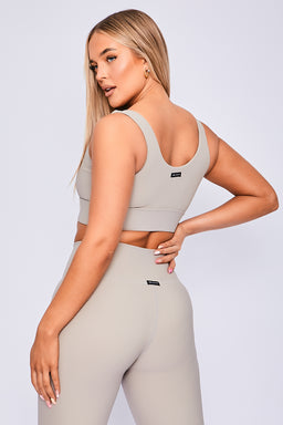 Body Language Beige Stone Rib Hailey Leggings