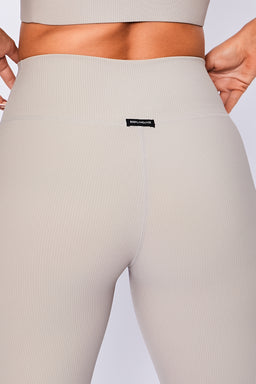 Body Language Beige Stone Rib Hailey Leggings