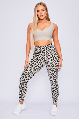 Body Language Ribbed Beige Cheetah Hailey