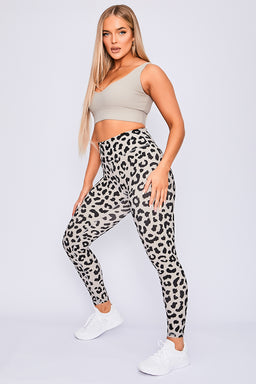 Body Language Ribbed Beige Cheetah Hailey
