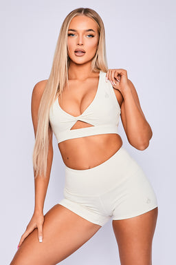 Ryderwear Ivory Off White Adapt Twist Sports Bra
