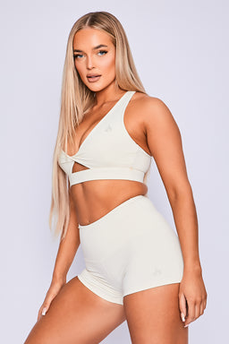 Ryderwear Ivory Off White Adapt Twist Sports Bra