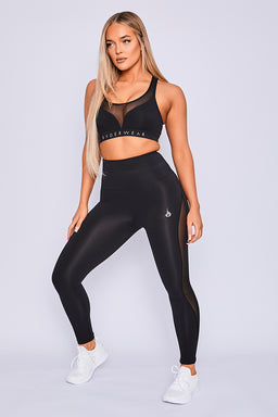 Ryderwear Black Hype High Waisted Mesh Leggings