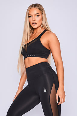 Ryderwear Black Hype Mesh Sports Bra