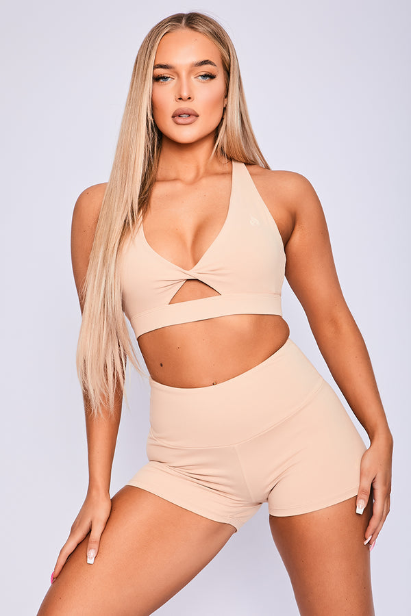Ryderwear Beige Nude Adapt Twist Sports Bra