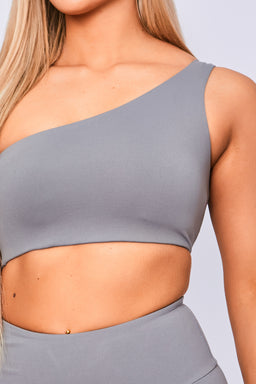 Ryderwear Grey Adapt One Shoulder Sports Bra