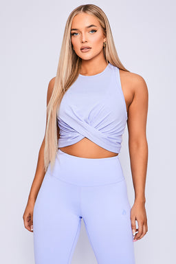 Ryderwear Lavender Adapt Twist Cropped Tank