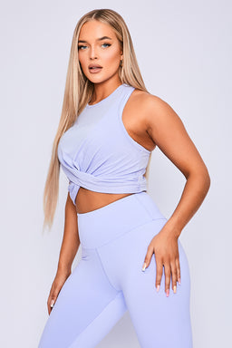 Ryderwear Lavender Adapt Twist Cropped Tank