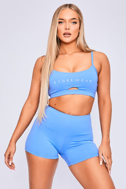 Ryderwear Iris Blue Scrunched Bum Booty Shorts