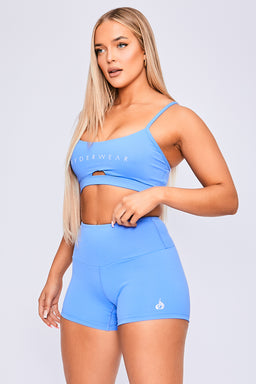 Ryderwear Iris Blue Scrunched Bum Booty Shorts