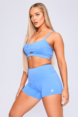 Ryderwear Iris Blue Scrunched Bum Booty Shorts