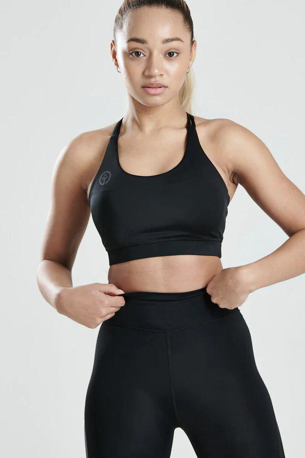iGD Sport Black Onyx Active Sports Bra with Crossback