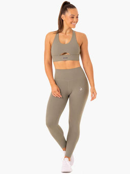 Ryderwear Khaki Base Racer Back Sports Bra