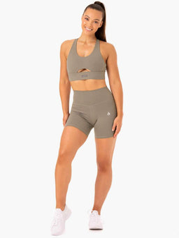 Ryderwear Khaki Base High Waisted Shorts
