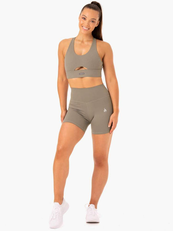 Ryderwear Khaki Base High Waisted Shorts