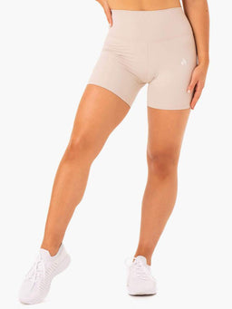 Ryderwear Beige Mushroom Base High Waisted Shorts