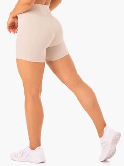 Ryderwear Beige Mushroom Base High Waisted Shorts
