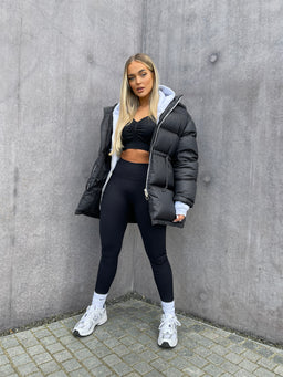 V3 Black Define Seamless Scrunch Sports Bra