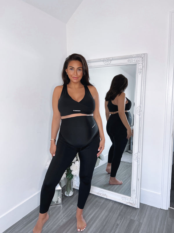 ItLooksFit Maternity Black Ultra High-Rise Leggings Tights