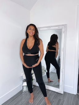 ItLooksFit Maternity Black Ultra High-Rise Leggings Tights