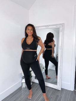 ItLooksFit Maternity Black Ultra High-Rise Leggings Tights