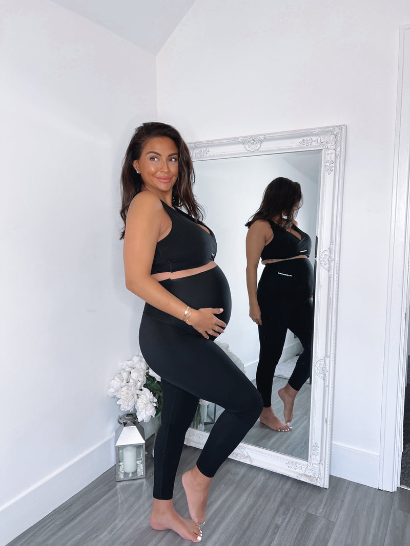 ItLooksFit Maternity Black Ultra High-Rise Leggings Tights
