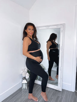 ItLooksFit Maternity Black Ultra High-Rise Leggings Tights
