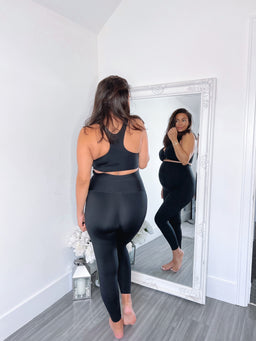ItLooksFit Maternity Black Ultra High-Rise Leggings Tights
