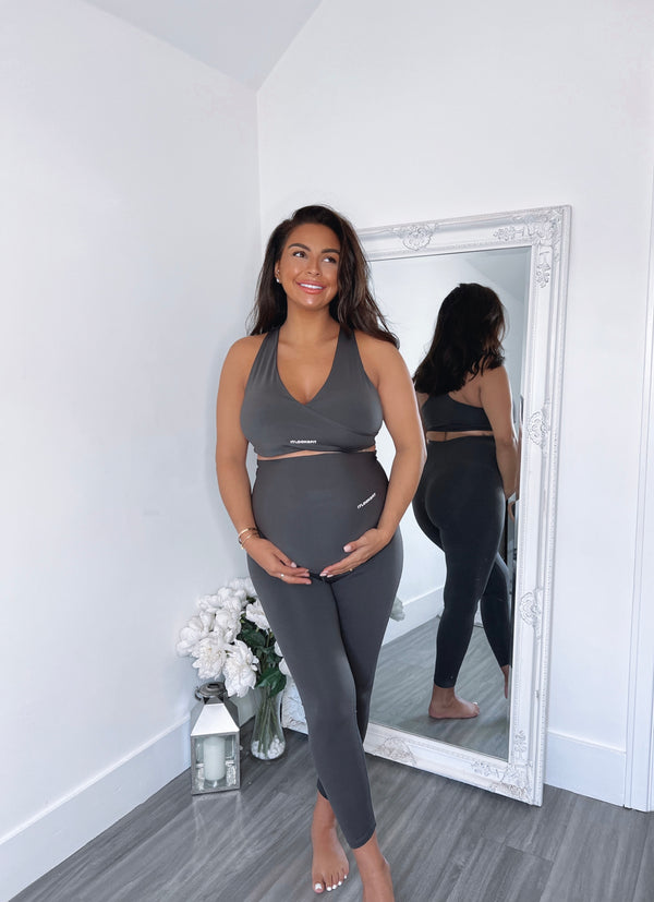 ItLooksFit Maternity Charcoal Ultra High-Rise Leggings Tights
