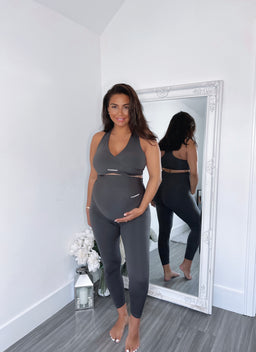 ItLooksFit Maternity Charcoal Ultra High-Rise Leggings Tights